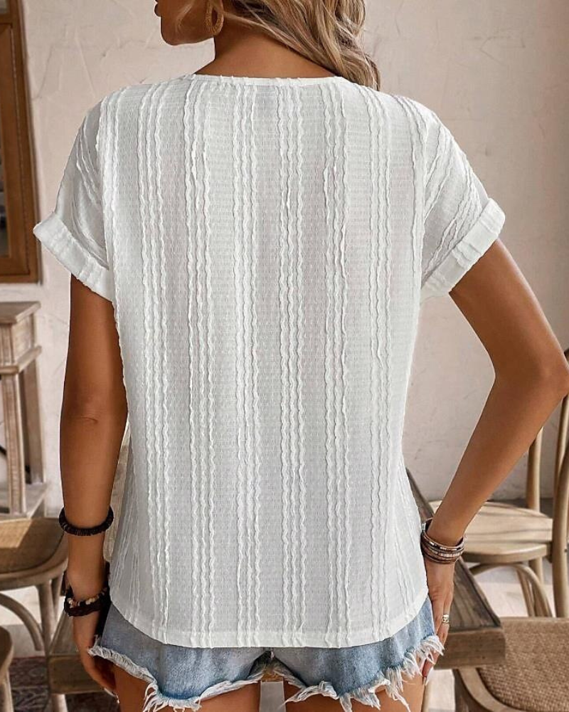 VELANA - Stylish Textured T-Shirt