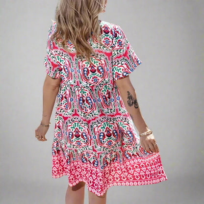 Summer dress with trendy print