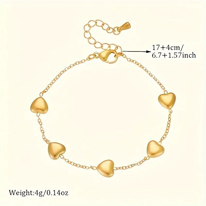 Elegant 18K Gold Plated Stainless Steel Bracelet