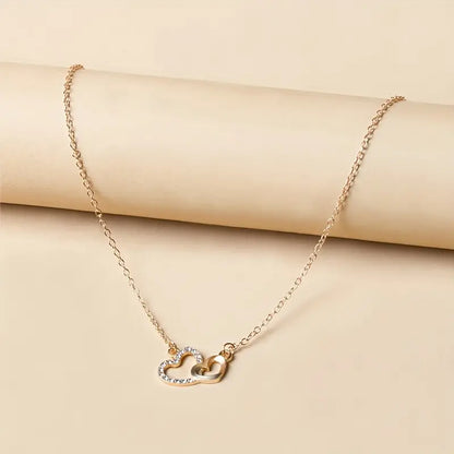 Elegant Rhinestone Heart Necklace