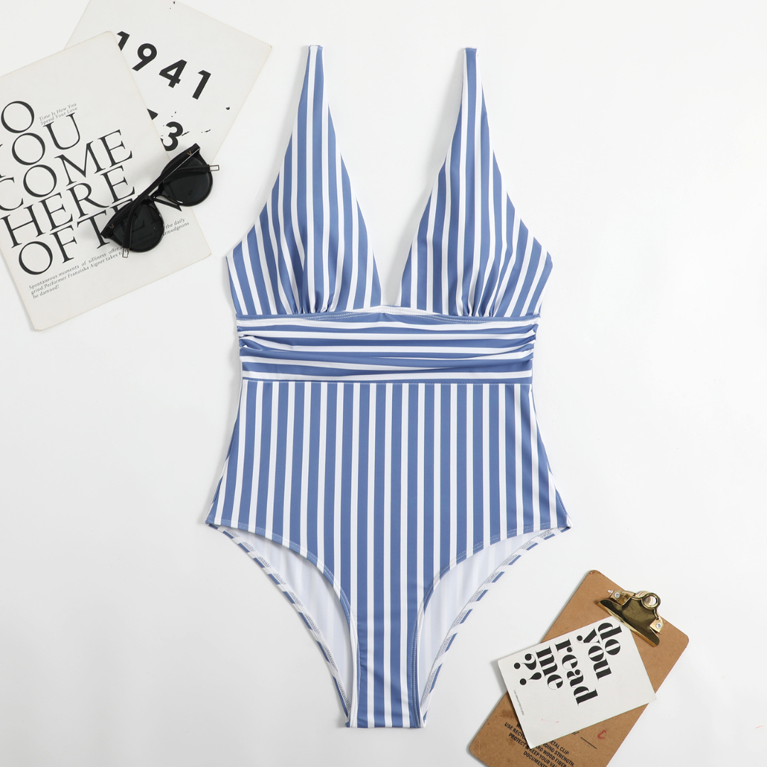 Trendy Striped Swimsuit