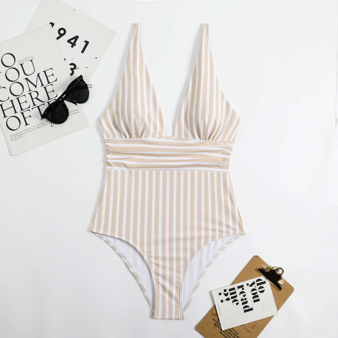 Trendy Striped Swimsuit