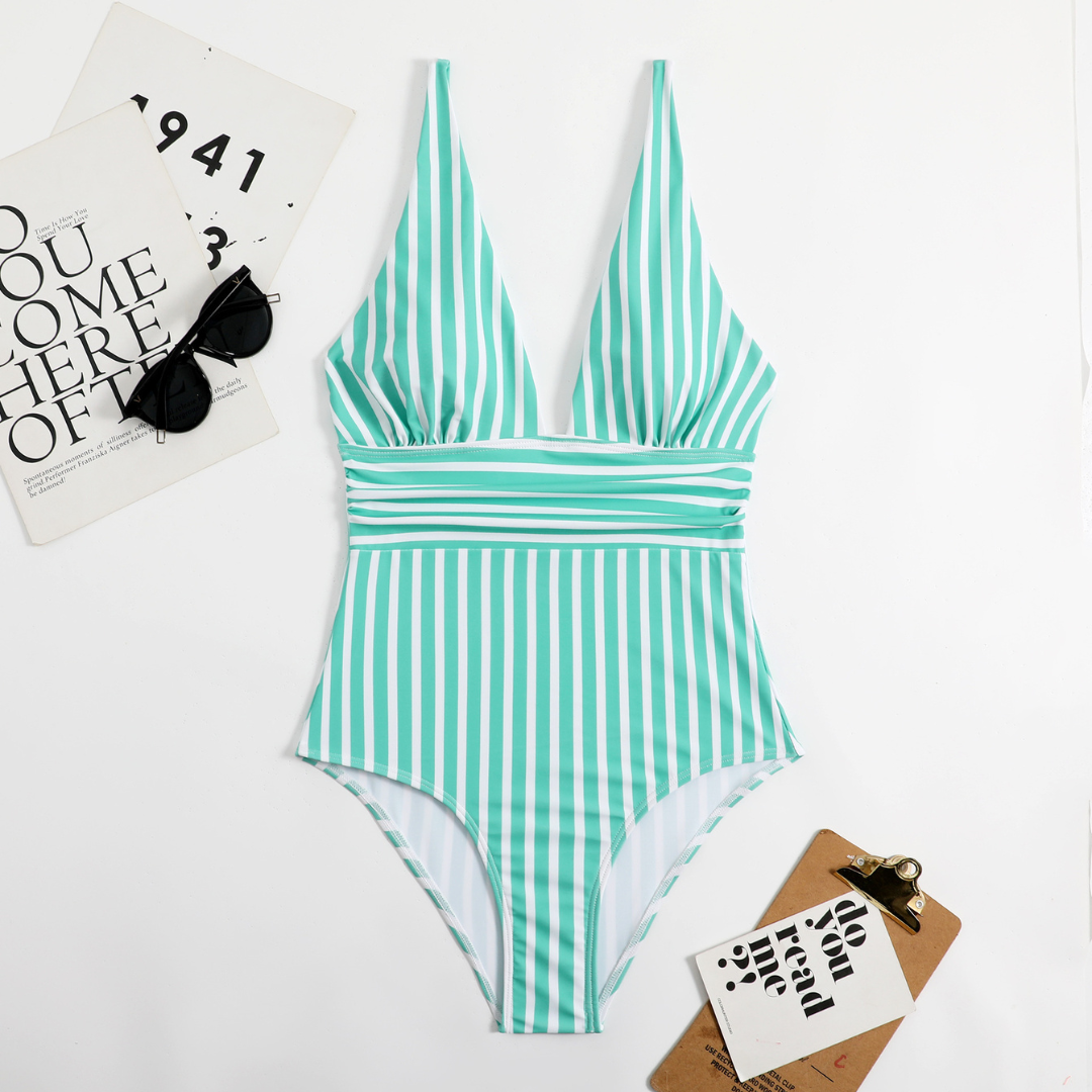 Trendy Striped Swimsuit