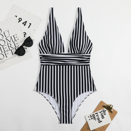 Trendy Striped Swimsuit