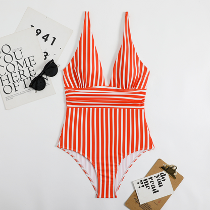 Trendy Striped Swimsuit