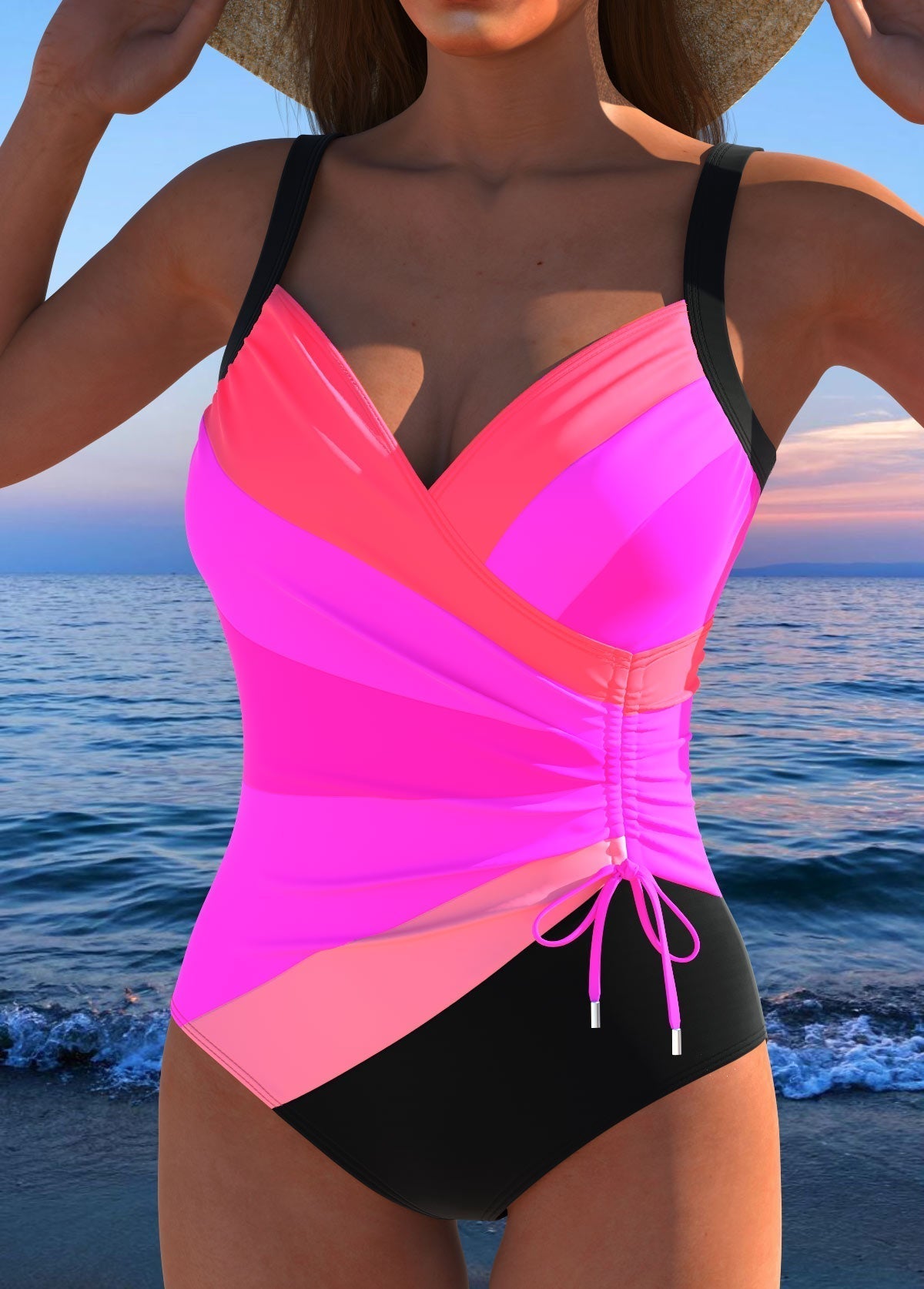 Miya | Eye-catching one-piece swimsuit